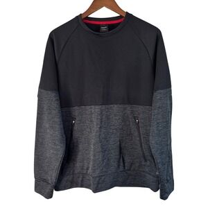 Reebok Pullover Sweatshirt‎ Speedwick Training Top Black Gray Mens Size S